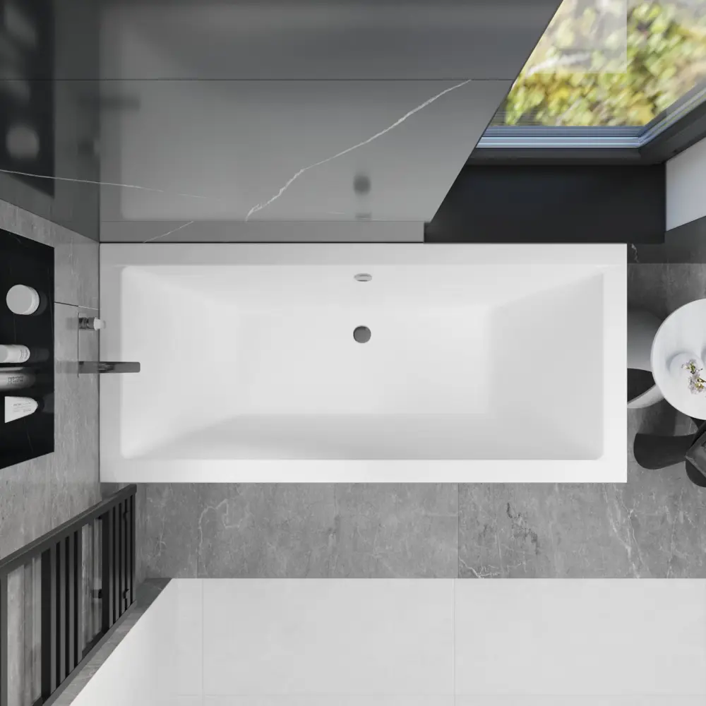 Фото 15 Ванна акриловая Helmken Alvaro 309F653N45 165x75 комплект 4 в 1 цвет белый/черный