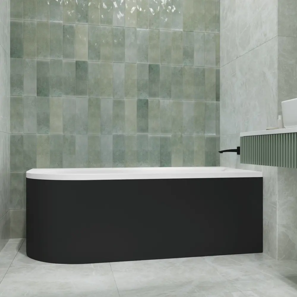 Фото 11 Ванна акриловая Helmken Marbella Lux 0M03546V49 170x75 комплект 3 в 1: правосторонняя ванна, каркас, лицевой экран цвет черный Фото 11 Ванна акриловая Helmken Marbella Lux 0M03546V49 170x75 комплект 3 в 1: правосторонняя ванна, каркас, лицевой экран цвет черный