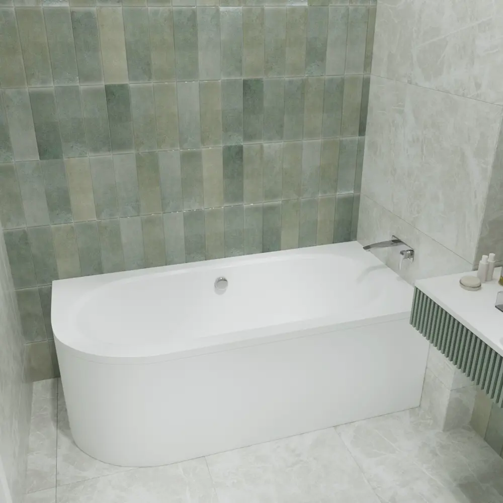 Фото 12 Ванна акриловая Helmken Marbella Lux K8911K2399 170x75 комплект 3 в 1: правосторонняя ванна, каркас, лицевой экран цвет белый Фото 12 Ванна акриловая Helmken Marbella Lux K8911K2399 170x75 комплект 3 в 1: правосторонняя ванна, каркас, лицевой экран цвет белый