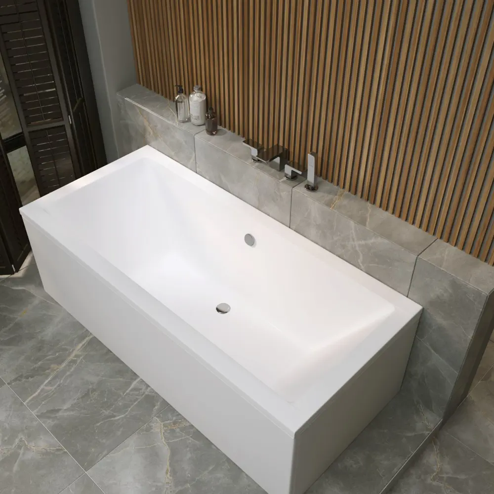 Фото 10 Ванна акриловая Helmken Alvaro 98RT969836 180x80 комплект 4 в 1 цвет белый/серый/черный