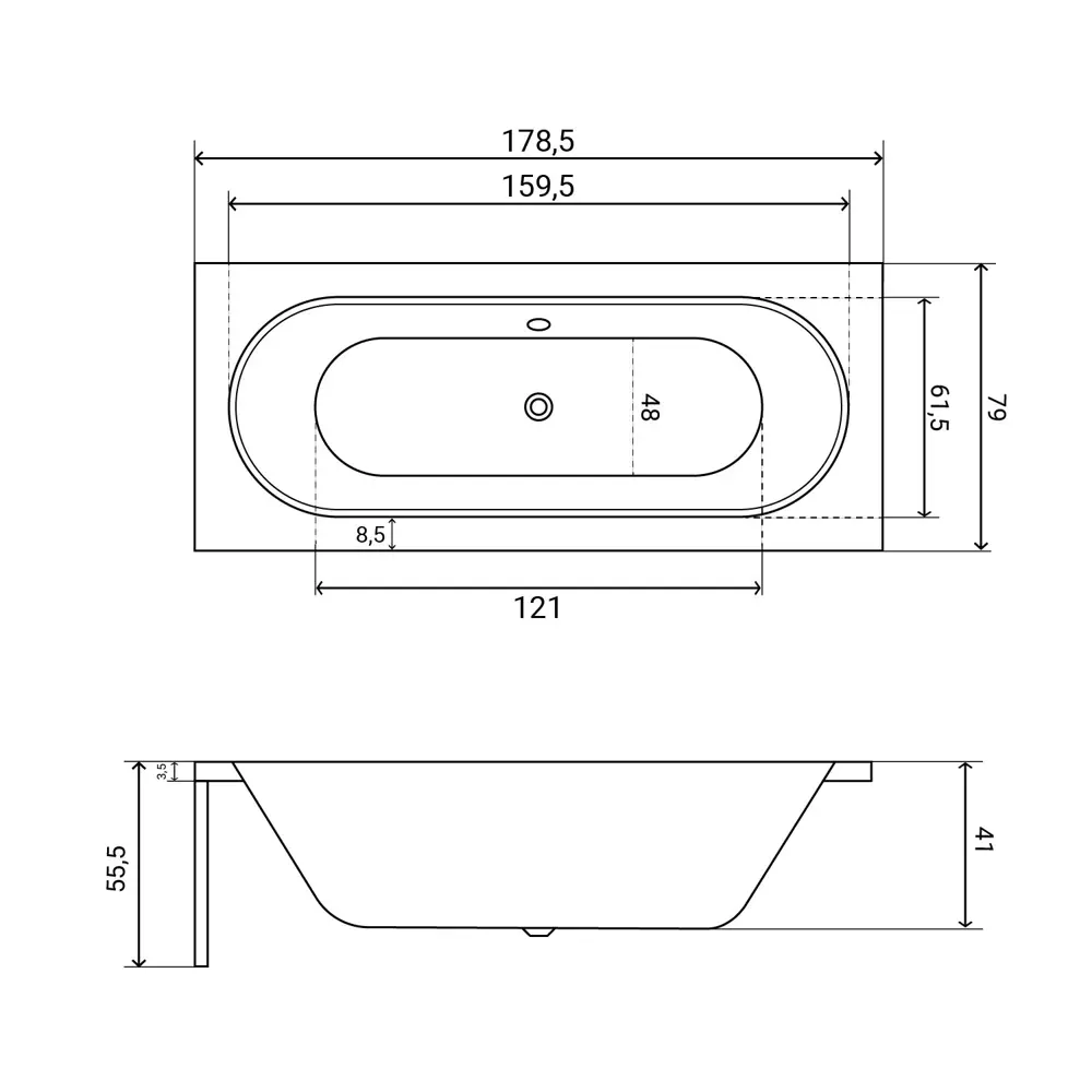 Фото 19 Ванна акриловая Helmken Vienna V45504F413 180x80 комплект 4 в 1 цвет белый/черный Фото 19 Ванна акриловая Helmken Vienna V45504F413 180x80 комплект 4 в 1 цвет белый/черный