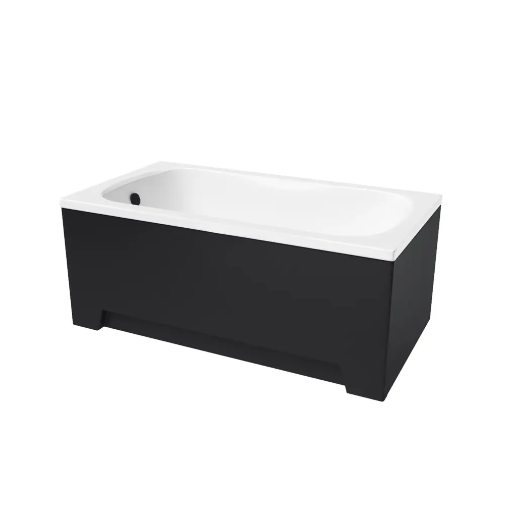 Фото 27 Ванна акриловая Helmken Edelva 67F75352Y0 130x70 комплект 3 в 1: прямоугольная ванна, каркас, подголовник цвет черный