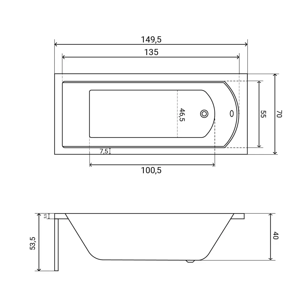 Фото 19 Ванна акриловая Helmken Vespera V9471X6295 150x70 комплект 4 в 1 цвет белый/серый Фото 19 Ванна акриловая Helmken Vespera V9471X6295 150x70 комплект 4 в 1 цвет белый/серый