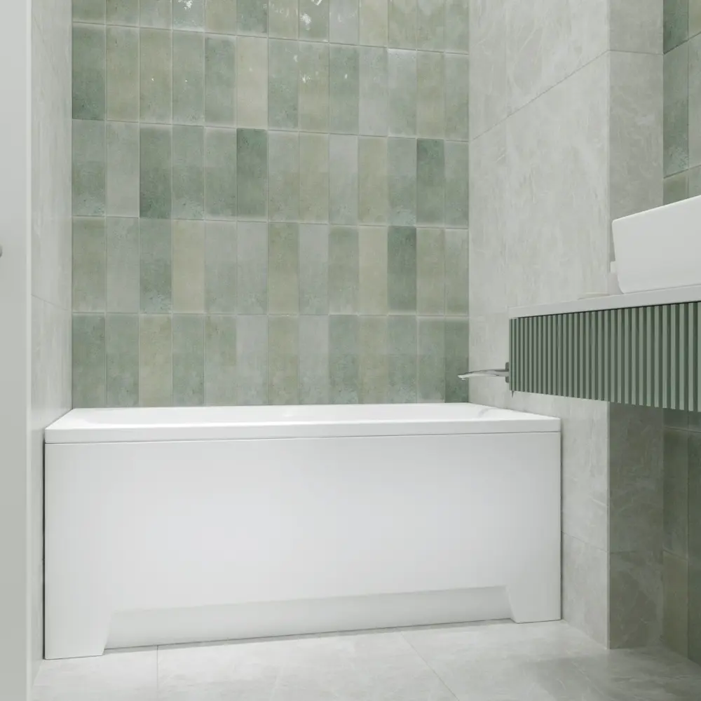 Фото 8 Ванна акриловая Helmken Edelva B71363375A 130x70 комплект 4 в 1 цвет белый/серый/черный