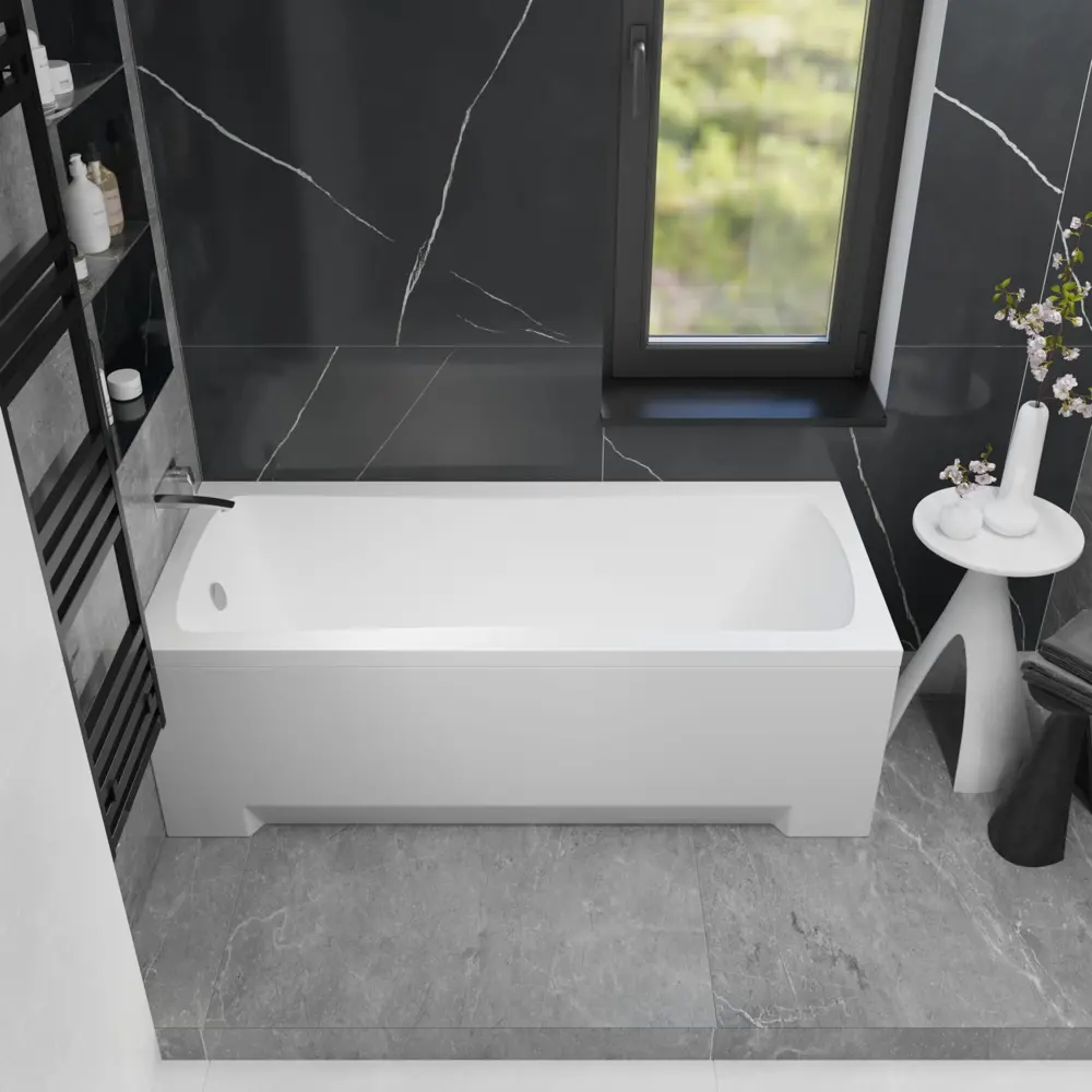 Фото 14 Ванна акриловая Helmken Luna X2914A7182 150x70 комплект 5 в 1 цвет белый/черный