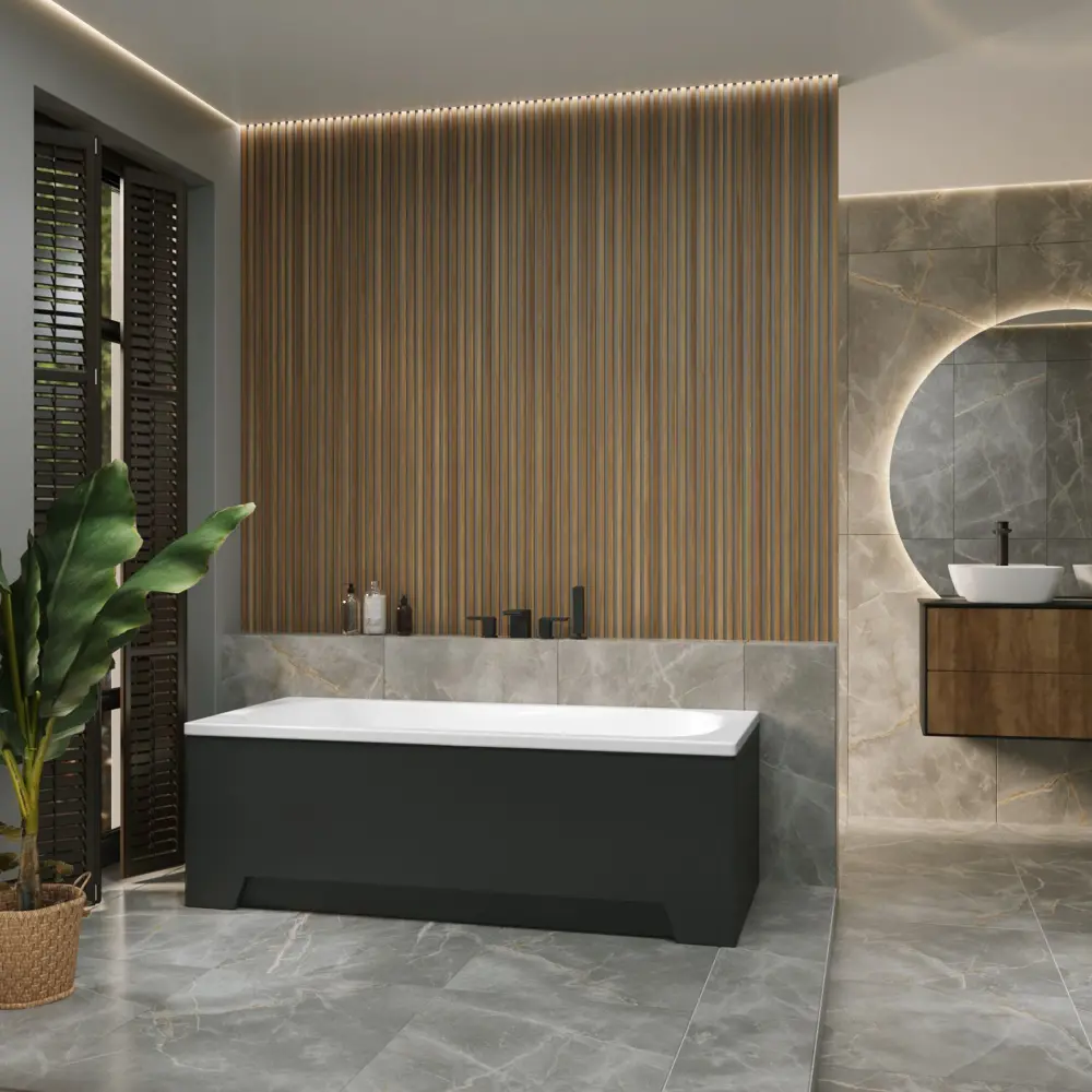 Фото 9 Ванна акриловая Helmken Edelva D728M92194 150x70 комплект 4 в 1 цвет белый/серый