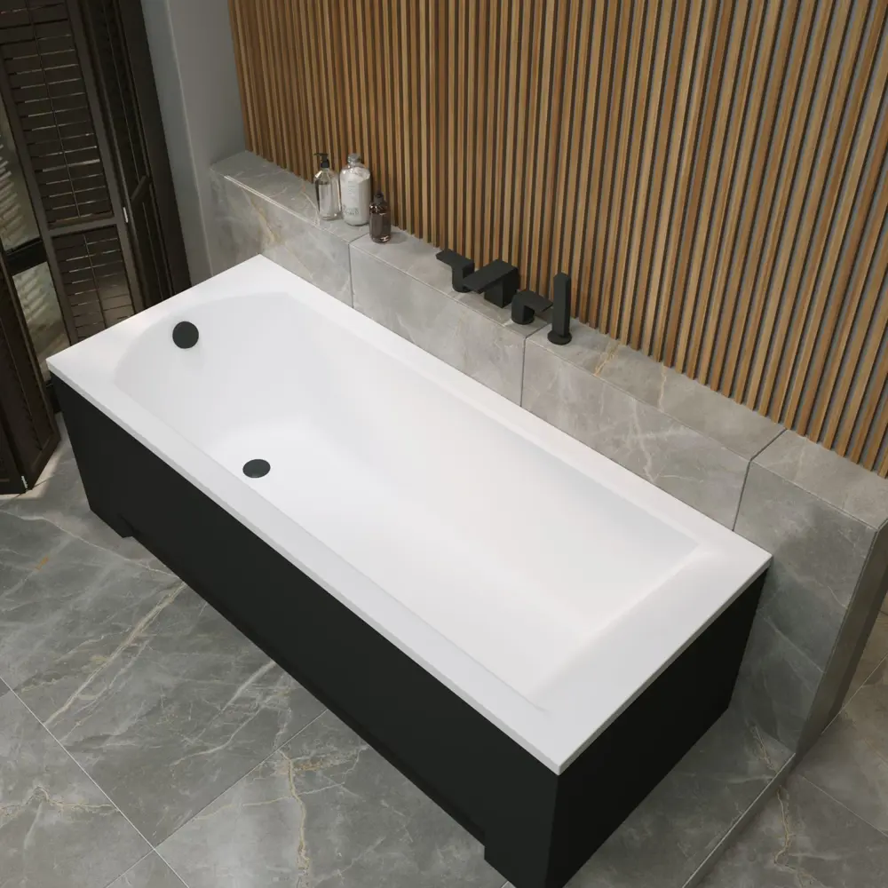 Фото 10 Ванна акриловая Helmken Vespera 8A05S58365 160x70 комплект 4 в 1 цвет белый/черный