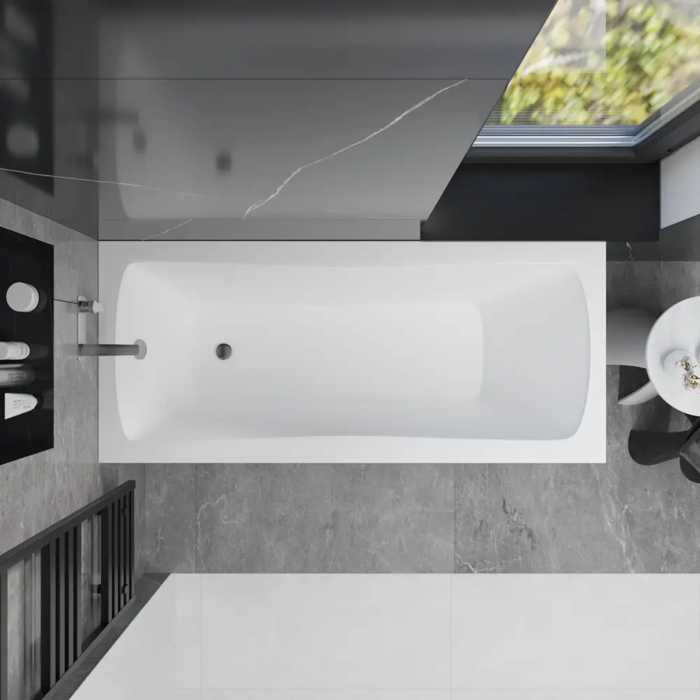 Фото 17 Ванна акриловая Helmken Luna 87V161433S 160x70 комплект 5 в 1 цвет белый/черный