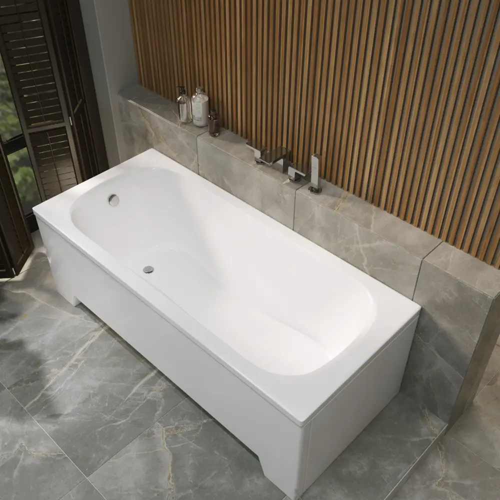 Фото 20 Ванна акриловая Helmken Edelva 2Y9362T623 160x70 комплект 3 в 1 цвет белый/серый