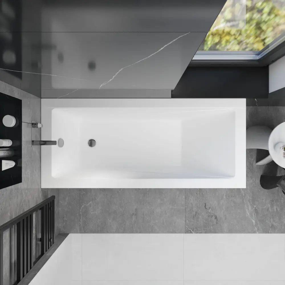 Фото 16 Ванна акриловая Helmken Rivana 05028F5V09 170 x 70 комплект 3 в 1 цвет белый/серый