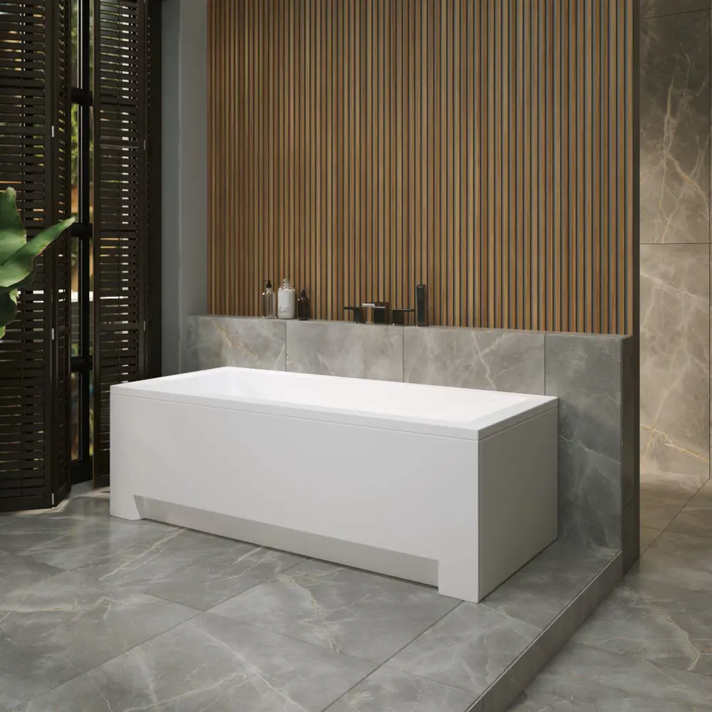 Фото 9 Ванна акриловая Helmken Rivana E866113T58 170 x 70 комплект 5 в 1 цвет белый/серый