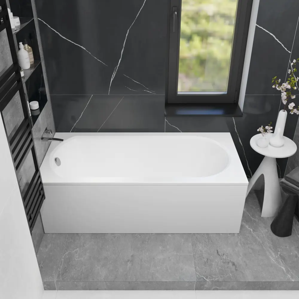 Фото 18 Ванна акриловая Helmken Tressa 27M602244F 160 x 75 комплект 3 в 1 цвет белый/черный