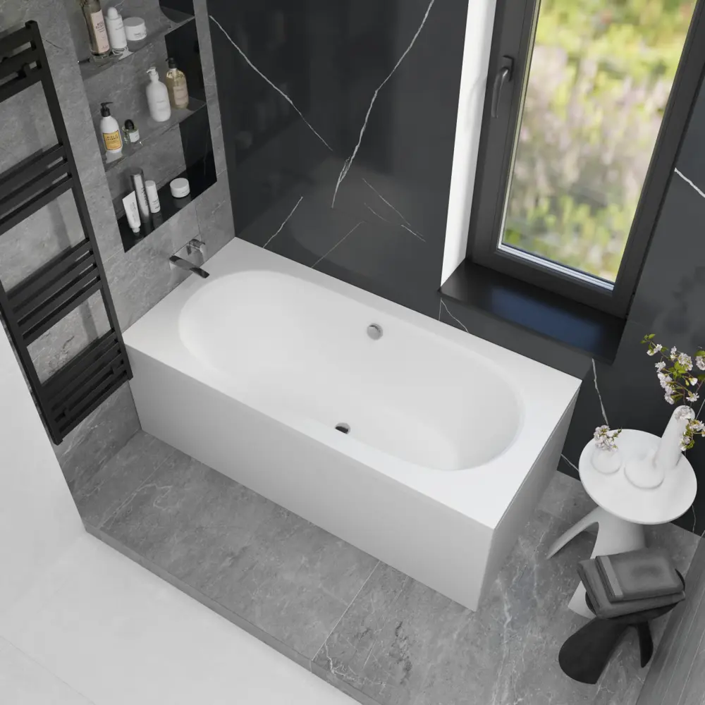 Фото 13 Ванна акриловая Helmken Vienna 89836SB215 150x75 комплект 4 в 1 цвет белый/черный