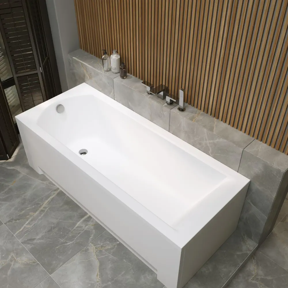 Фото 17 Ванна акриловая Helmken Vespera 5371717R6M 140 x 70 комплект 3 в 1 цвет белый/черный