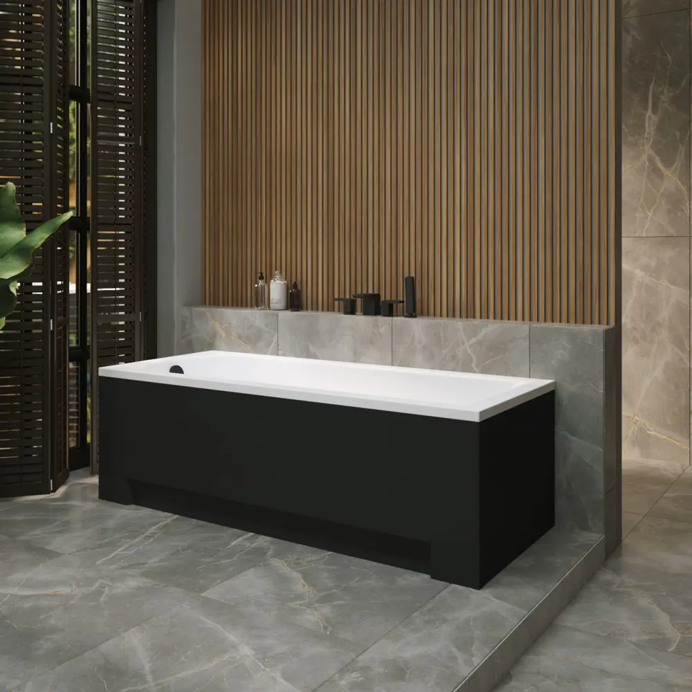 Фото 10 Ванна акриловая Helmken Vespera 2K137051M8 170 x 70 комплект 4 в 1 цвет белый/черный