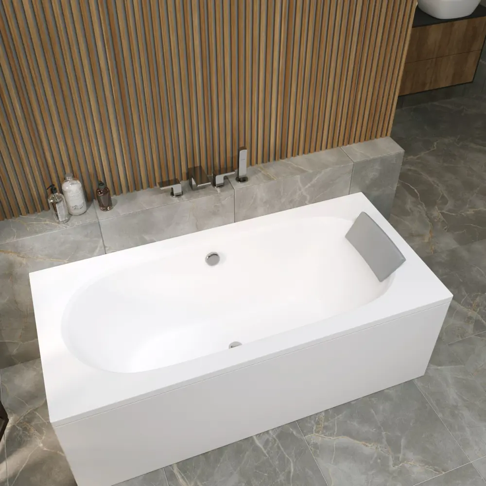 Фото 11 Ванна акриловая Helmken Vienna 24MT659330 180 x 80 комплект 5 в 1 цвет белый/серый