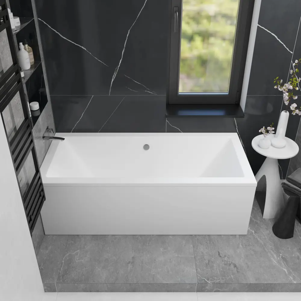 Фото 12 Ванна акриловая Helmken Alvaro R74N443615 155 x 70 комплект 4 в 1 цвет белый/серый/черный