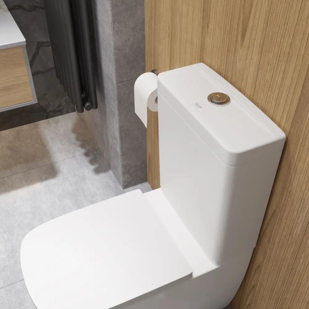 Фото 7 Унитаз-компакт Grohe Clova 39909000 безободковый, быстросъемным сиденьем микролифт цвет белый Фото 7 Унитаз-компакт Grohe Clova 39909000 безободковый, быстросъемным сиденьем микролифт цвет белый