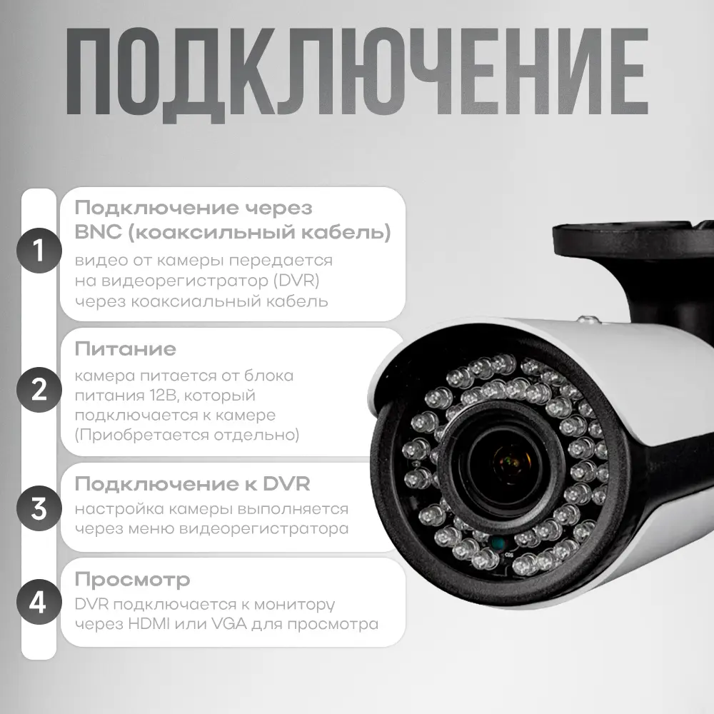 Фото 6 Камера видеонаблюдения AHD уличная Ps-Link AHD102R 1751 2 Мп Фото 6 Камера видеонаблюдения AHD уличная Ps-Link AHD102R 1751 2 Мп