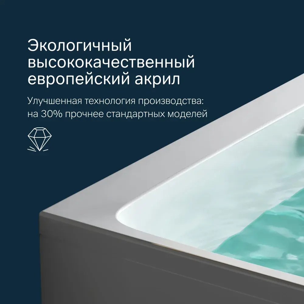 Фото 6 Ванна Am.pm Func 150x70 W84A-150-070W-ARPOFL акриловая каркас, фронтальная панель и слив-перелив хром, декоративная заглушка слива цвет белый Фото 6 Ванна Am.pm Func 150x70 W84A-150-070W-ARPOFL акриловая каркас, фронтальная панель и слив-перелив хром, декоративная заглушка слива цвет белый