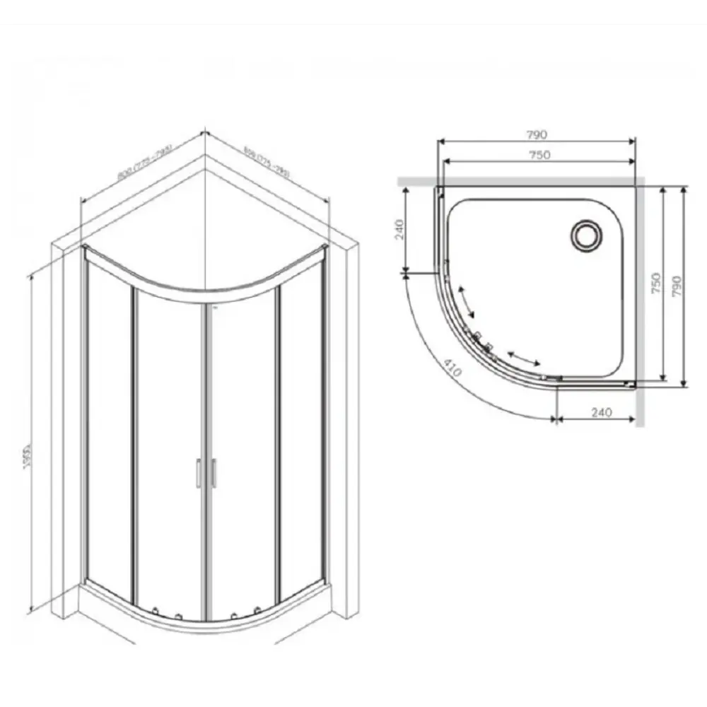 Фото 4 Душевая кабина Am.pm W88C-401-100WT X-Joy 100x100, 1/4 круга, профиль белый, стекло прозрачное Фото 4 Душевая кабина Am.pm W88C-401-100WT X-Joy 100x100, 1/4 круга, профиль белый, стекло прозрачное