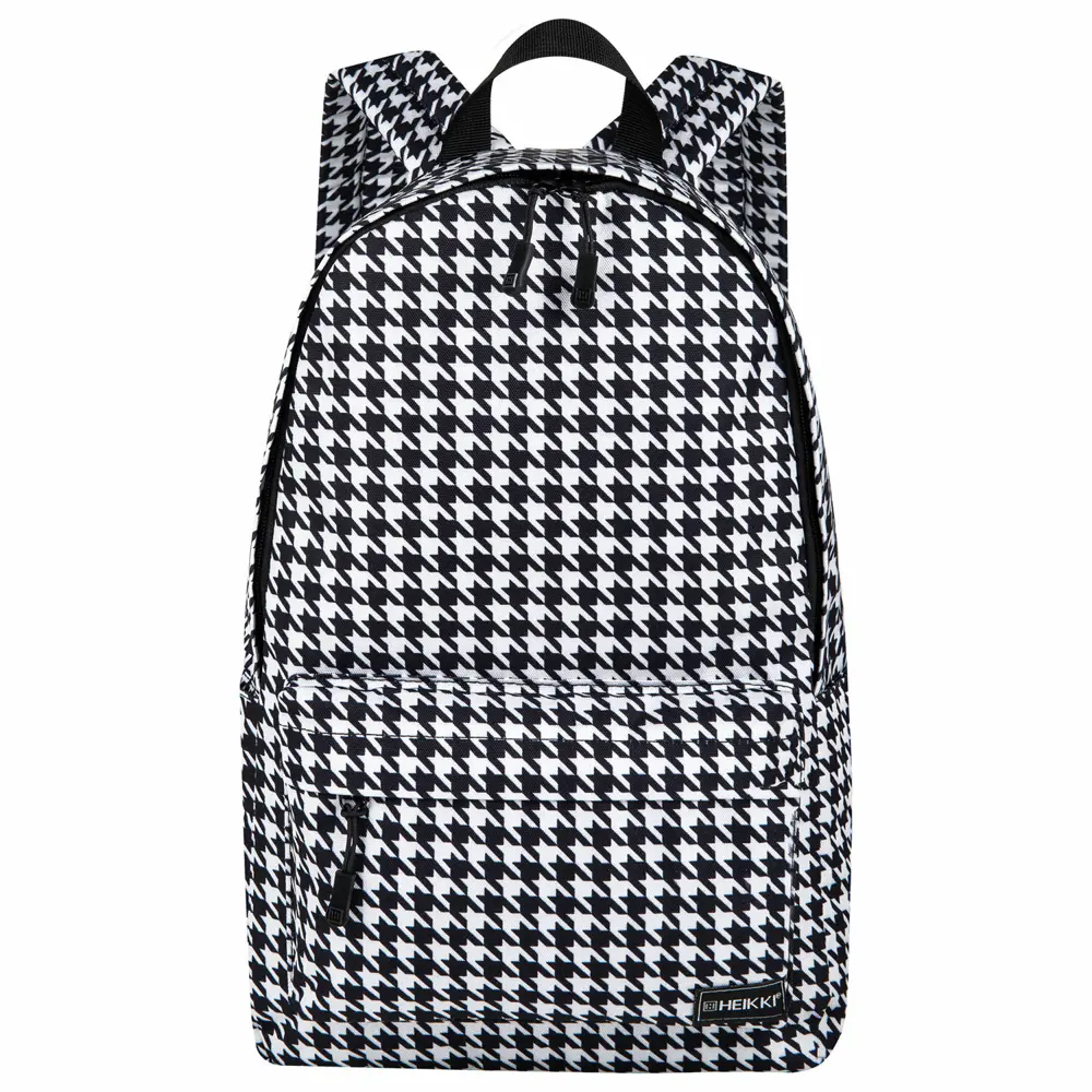 Фото 2 Рюкзак Heikki Positive Houndstooth 42x28x14 см полиэстер цвет белый/черный Фото 2 Рюкзак Heikki Positive Houndstooth 42x28x14 см полиэстер цвет белый/черный