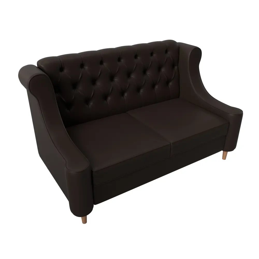 Фото 2 Диван кухонный прямой Бронкс Лига диванов 114581 154x95x87 см экокожа цвет коричневый