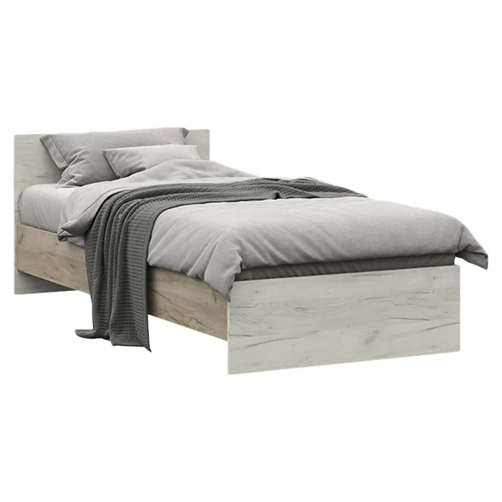 Фото 2 Кровать Стендмебель Бриз 95x70x203 см ЛДСП цвет дуб крафт серый/дуб крафт белый Фото 2 Кровать Стендмебель Бриз 95x70x203 см ЛДСП цвет дуб крафт серый/дуб крафт белый