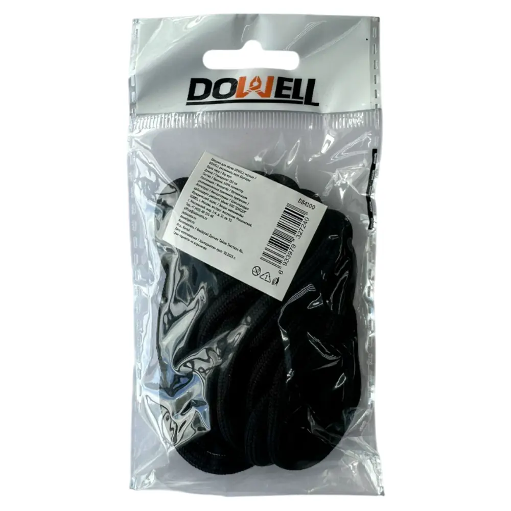 Фото 3 Шнурки Dowell D84100 цвет черный 130 см Фото 3 Шнурки Dowell D84100 цвет черный 130 см