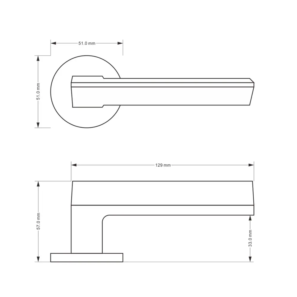 Фото 3 Ручка DoorLock Pirs A15S Slim GR графит квадратная розетка толщина двери 35-55мм
