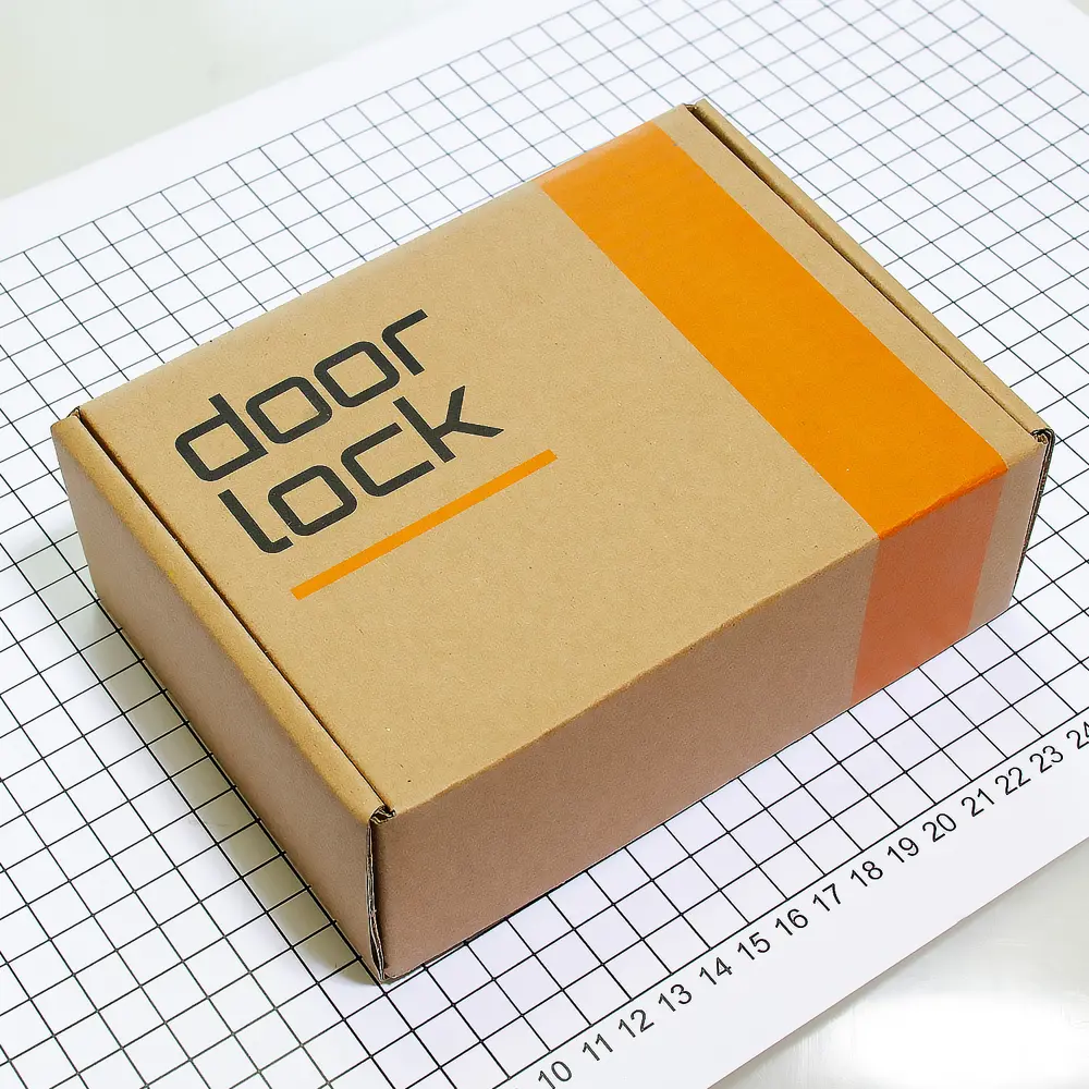 Фото 5 Ручка DoorLock Stone A43S Slim Black черная квадратная розетка толщина двери 35-55мм.