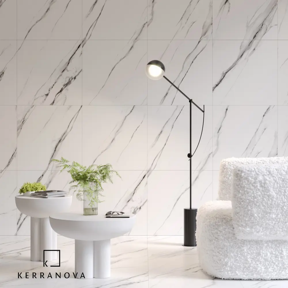 Фото Керамогранит Kerranova Butik K-2020/MR/600x600 60x60см цвет белый Фото Керамогранит Kerranova Butik K-2020/MR/600x600 60x60см цвет белый