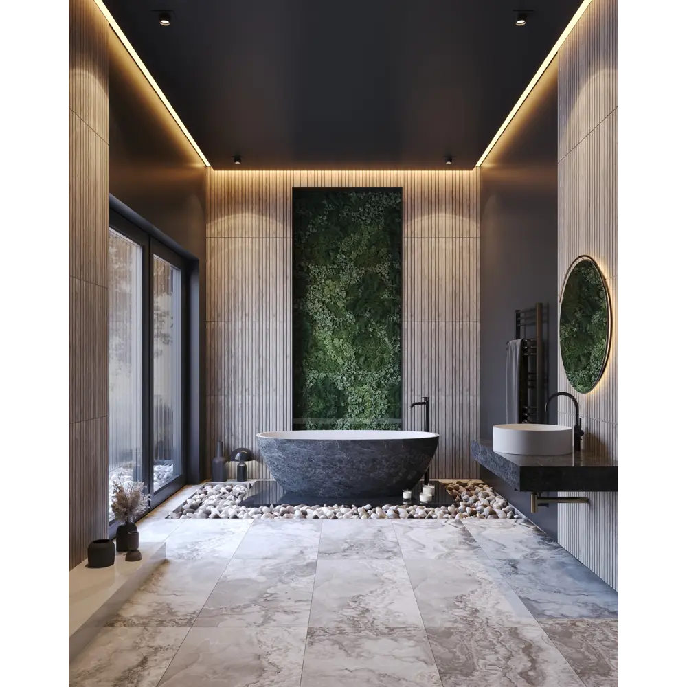 Фото 2 Керамогранит Eurotile Jersey 7930138704248 60x1200см цвет серый / серебристый Фото 2 Керамогранит Eurotile Jersey 7930138704248 60x1200см цвет серый / серебристый