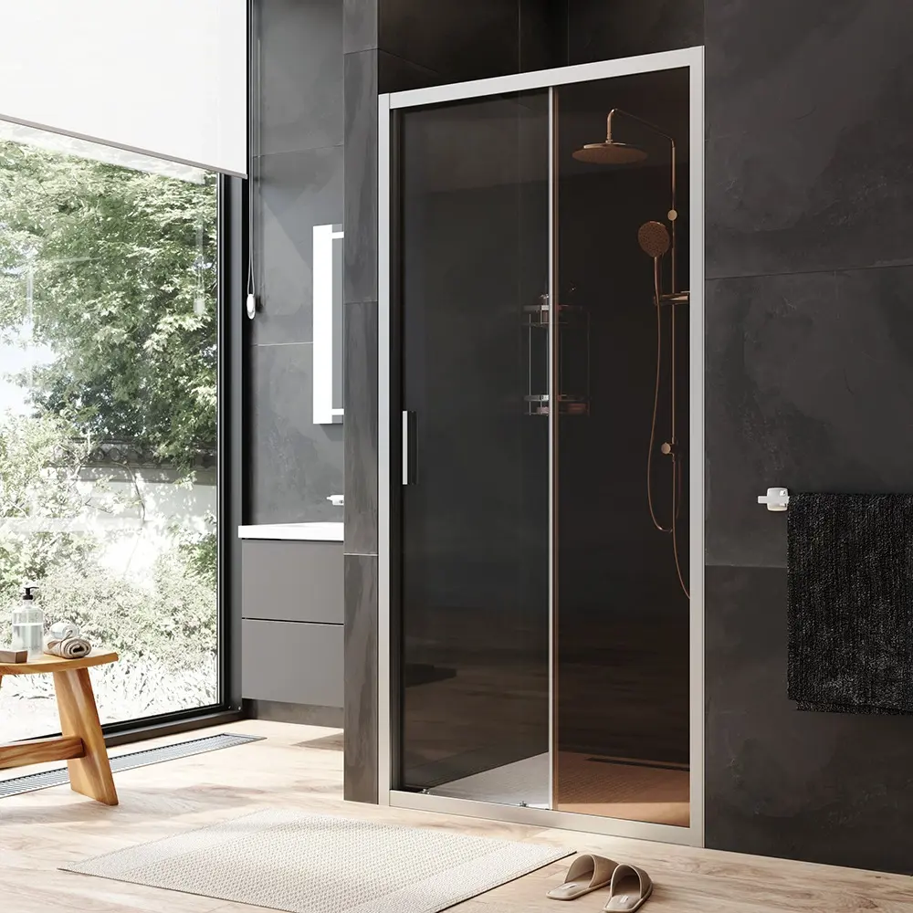 Фото 5 Душевая дверь Am.pm 367947 100см эффект стекла прозрачный раздвижной Фото 5 Душевая дверь Am.pm 367947 100см эффект стекла прозрачный раздвижной