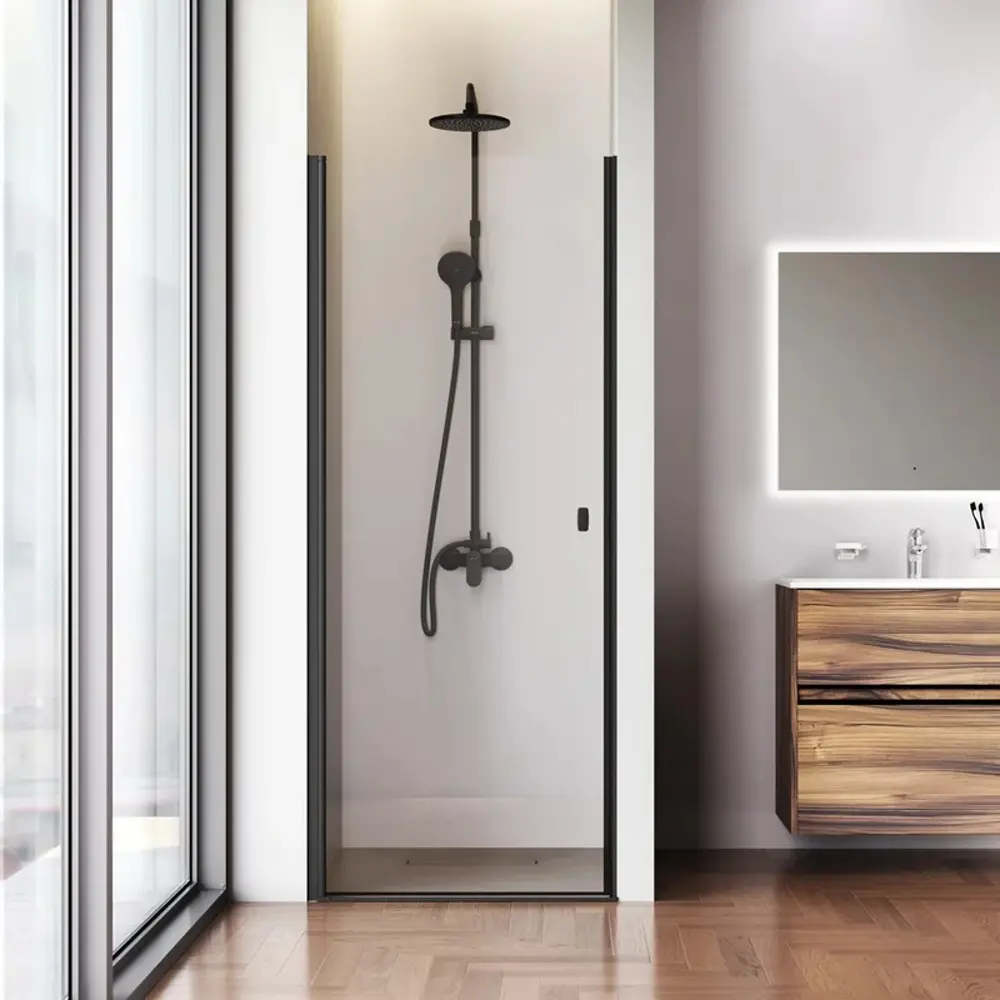 Фото 7 Душевая дверь Am.pm 646110 80см эффект стекла прозрачный распашной Фото 7 Душевая дверь Am.pm 646110 80см эффект стекла прозрачный распашной