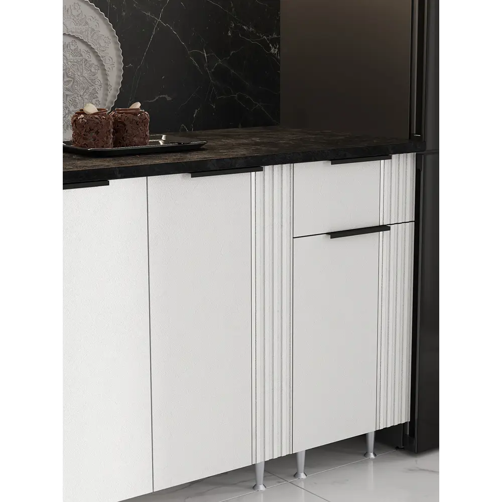 Фото 3 Кухонный гарнитур Миф Виктория Ут-00126360 200x215x60 см ЛДСП цвет белый