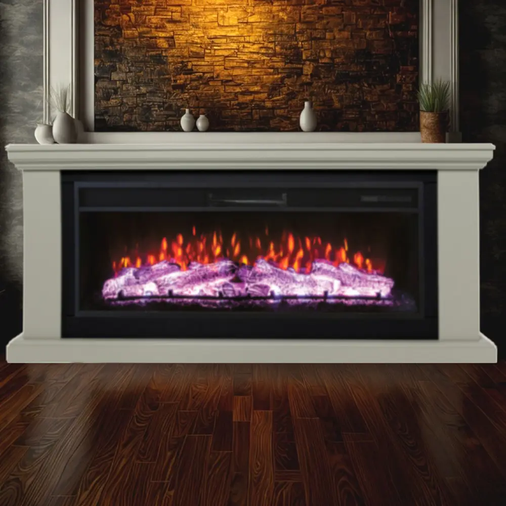 Фото 3 Каминокомплект Realflame Melissa J45 WT-BG-P616 с очагом Joker-SR 45 1500Вт кашемир