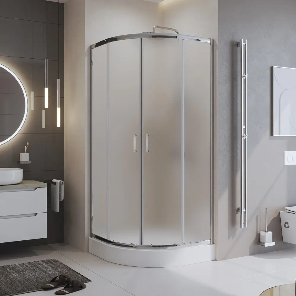 Фото Душевой уголок BelBagno UNO-R-2-90-P-Cr 185x90см Фото Душевой уголок BelBagno UNO-R-2-90-P-Cr 185x90см