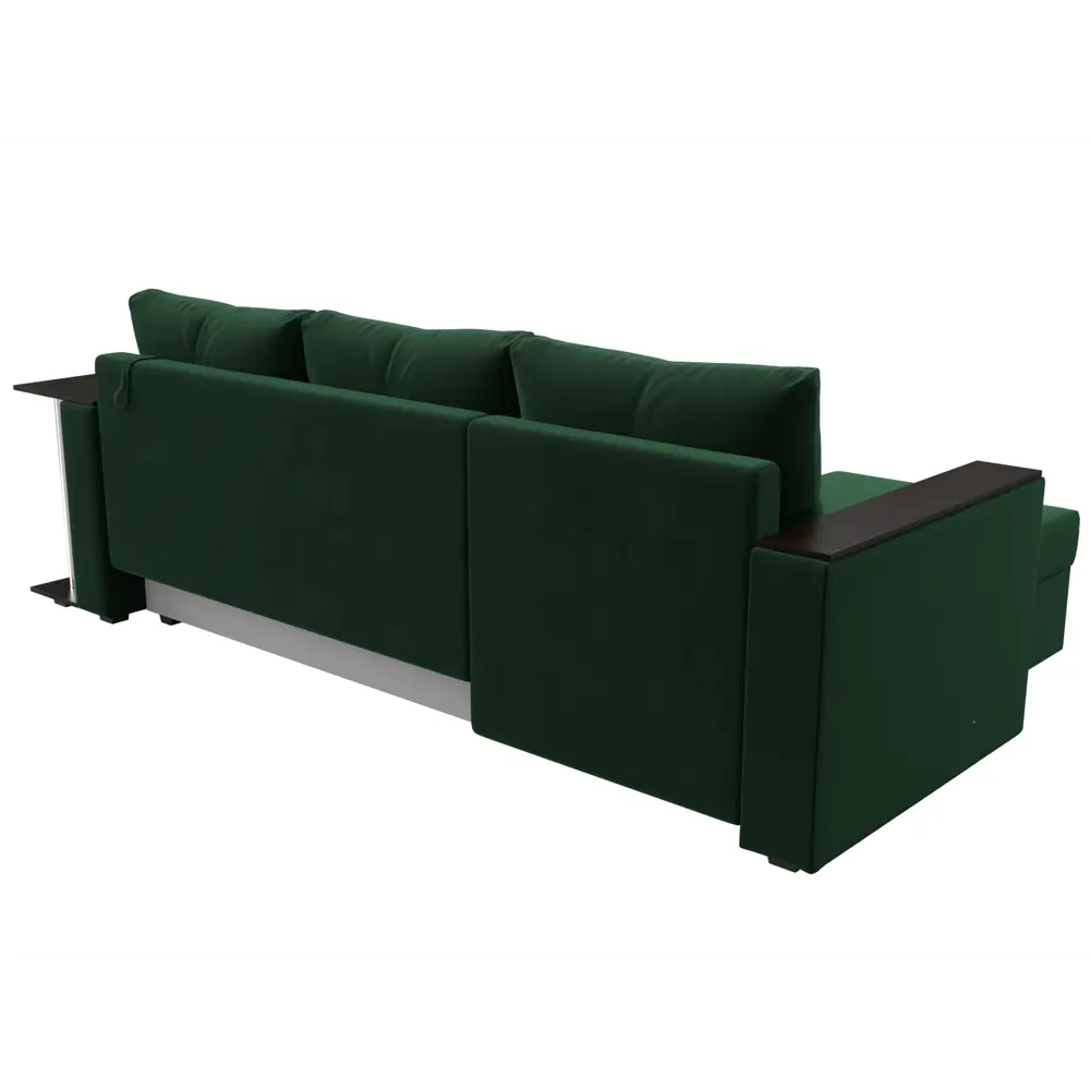 Фото 5 Диван угловой Атланта со столом левый угол Лига диванов 112495L 250x88x140 см велюр цвет зеленый