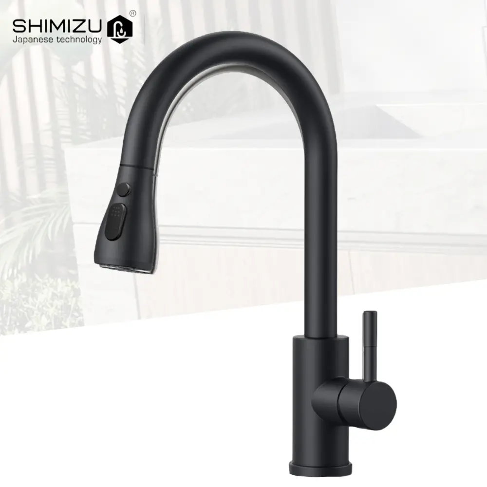 Фото 2 Однорычажный смеситель Shimizu Hp 40 см цвет черный Фото 2 Однорычажный смеситель Shimizu Hp 40 см цвет черный