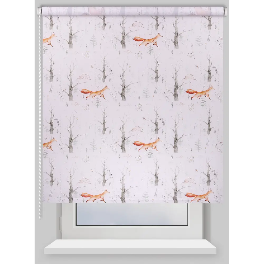 Фото Рулонная штора Prakto Лесные друзья9403217836, 140x175см, цвет белый Фото Рулонная штора Prakto Лесные друзья9403217836, 140x175см, цвет белый