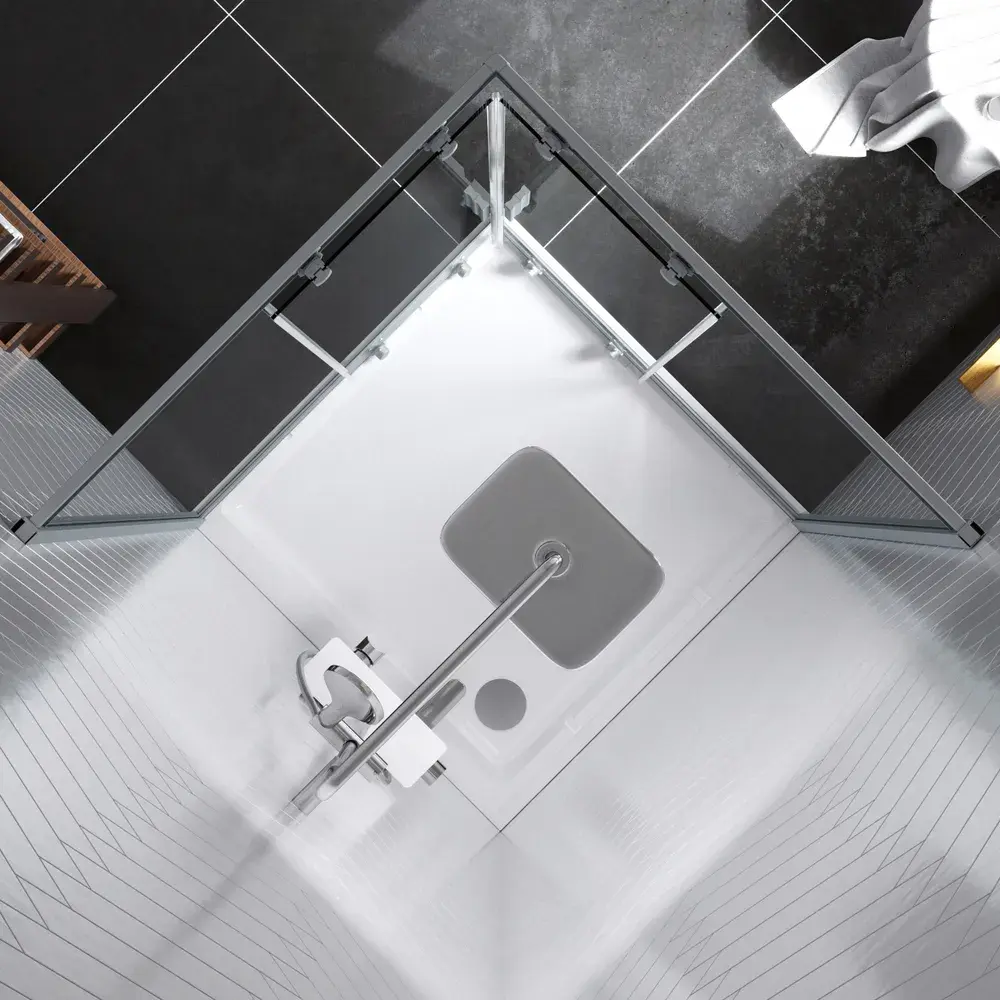 Фото 5 Душевой уголок Damixa Skyline DX35WG-403-090MT_7214 квадрат 90x90см хромированный профиль эффект стекла прозрачный Фото 5 Душевой уголок Damixa Skyline DX35WG-403-090MT_7214 квадрат 90x90см хромированный профиль эффект стекла прозрачный