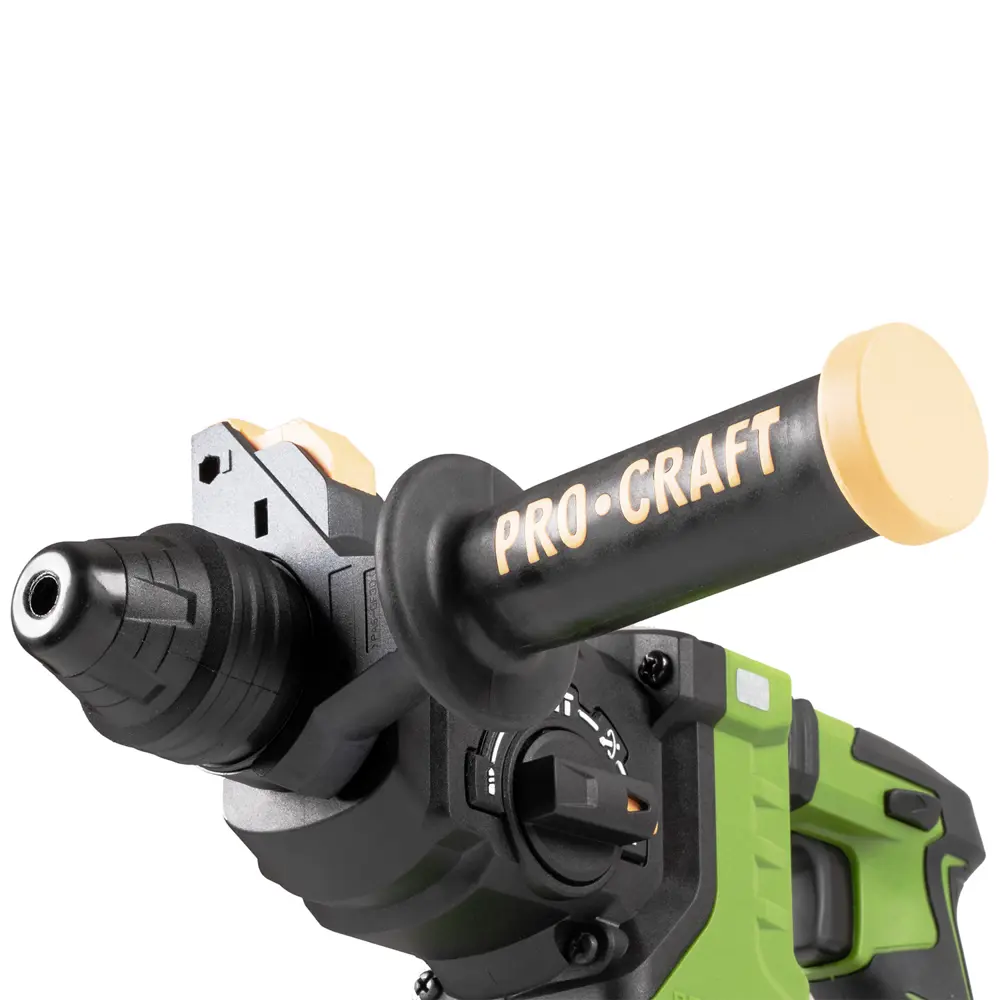 Фото 9 Перфоратор аккумуляторный бесщеточный SDS Plus Procraft PHA30, 20 В Li-Ion 2x4 Ач, 2.8 Дж Фото 9 Перфоратор аккумуляторный бесщеточный SDS Plus Procraft PHA30, 20 В Li-Ion 2x4 Ач, 2.8 Дж