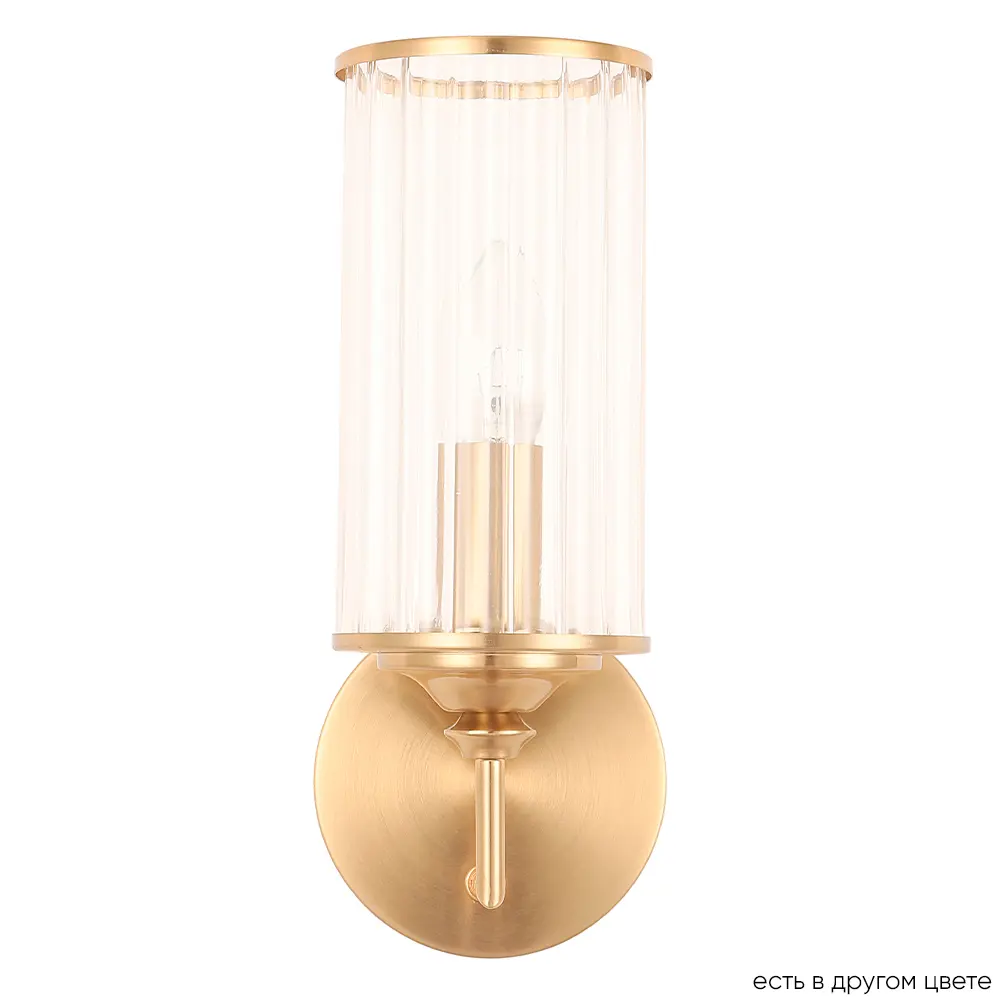 Фото Настенный светильник Crystal Lux Gloria ap1 brass цвет прозрачный/латунь Фото Настенный светильник Crystal Lux Gloria ap1 brass цвет прозрачный/латунь