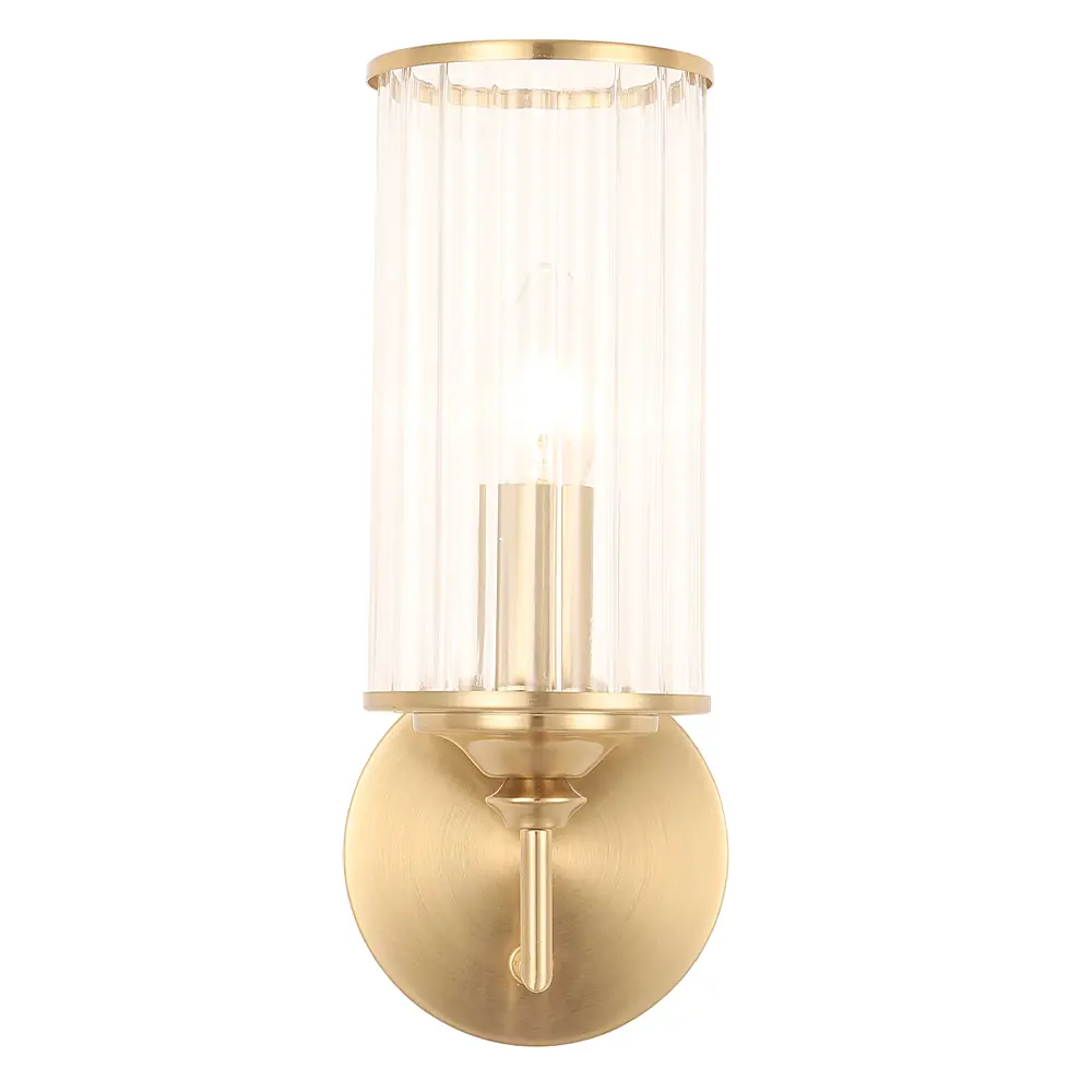 Фото 3 Настенный светильник Crystal Lux Gloria ap1 brass цвет прозрачный/латунь Фото 3 Настенный светильник Crystal Lux Gloria ap1 brass цвет прозрачный/латунь