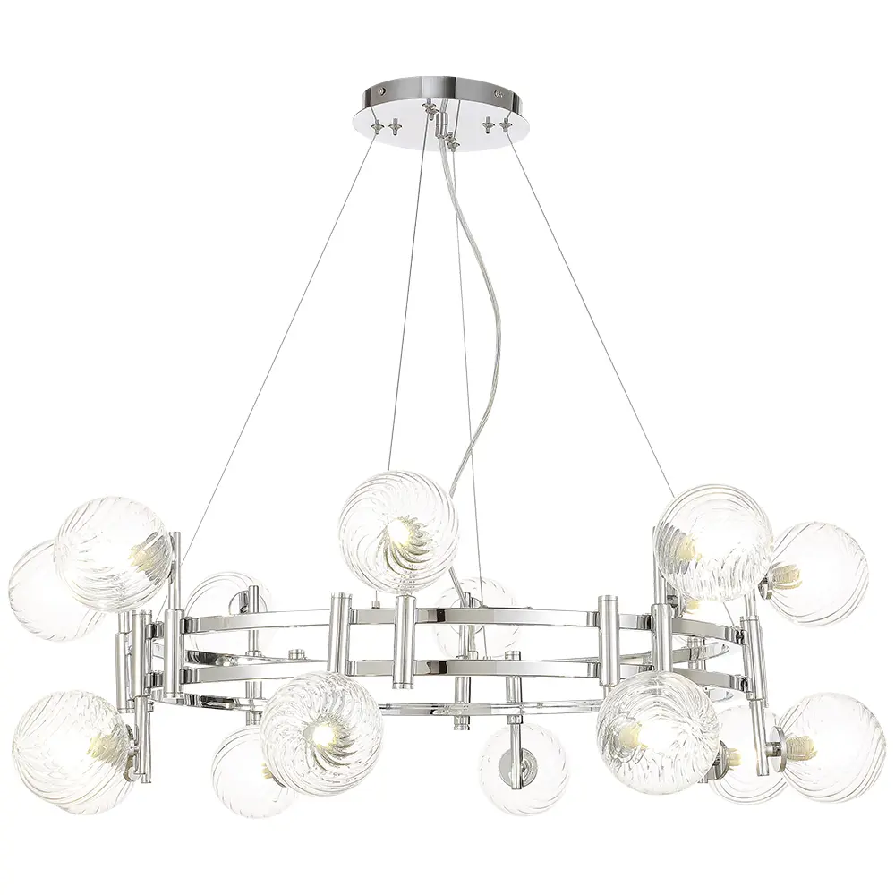 Фото 3 Люстра подвесная Crystal Lux Luxury sp16 chrome 16 ламп 37 м² цвет хром Фото 3 Люстра подвесная Crystal Lux Luxury sp16 chrome 16 ламп 37 м² цвет хром