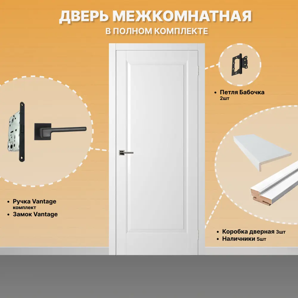 Фото 2 Комплект межкомнатной двери Двери регионов Нова 1 Проходная глухая 200x70см ПВХ цвет ясень белый с коробом и наличниками фурнитура 91 BL-2BL Фото 2 Комплект межкомнатной двери Двери регионов Нова 1 Проходная глухая 200x70см ПВХ цвет ясень белый с коробом и наличниками фурнитура 91 BL-2BL