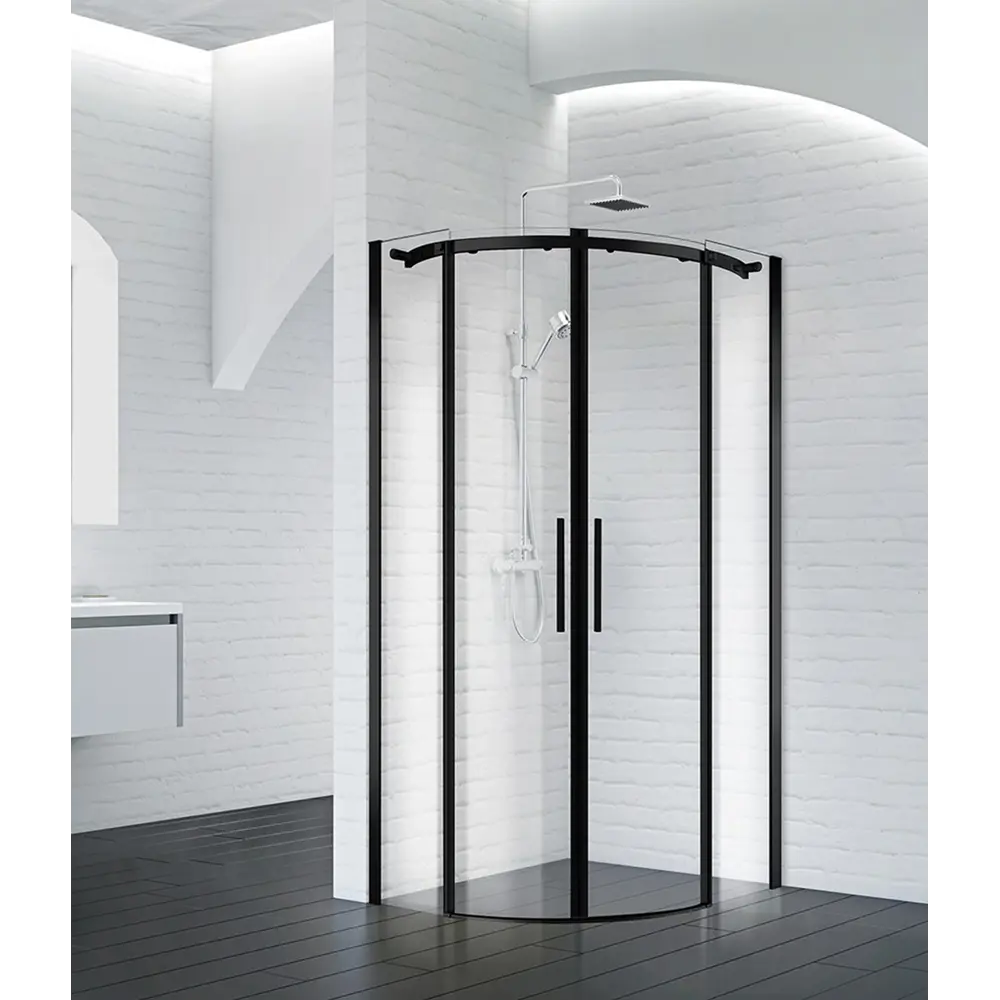 Фото Душевой уголок BelBagno ACQUA-R-2-90-C-NERO 90x90см Фото Душевой уголок BelBagno ACQUA-R-2-90-C-NERO 90x90см