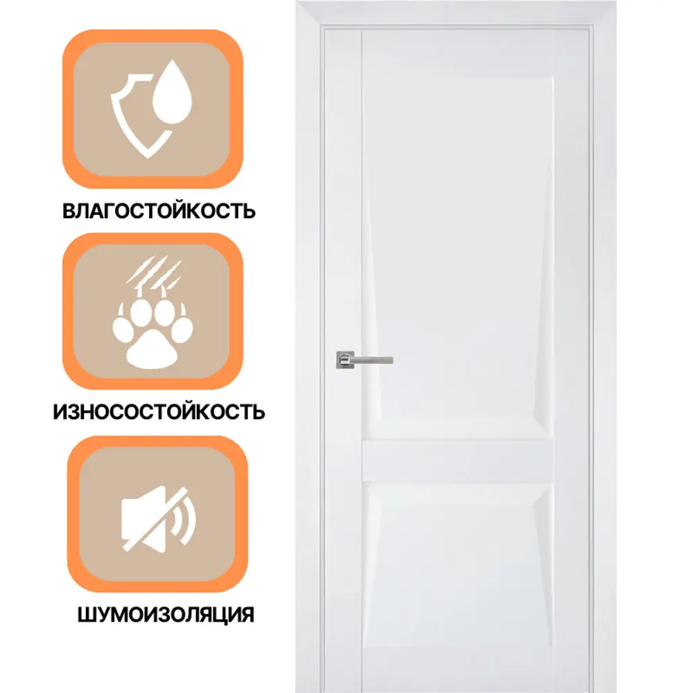 Фото 2 Дверь межкомнатная Uberture Перфекто 101 глухая 200x80см пленка ПВХ цвет barhat white без замка и петель Фото 2 Дверь межкомнатная Uberture Перфекто 101 глухая 200x80см пленка ПВХ цвет barhat white без замка и петель