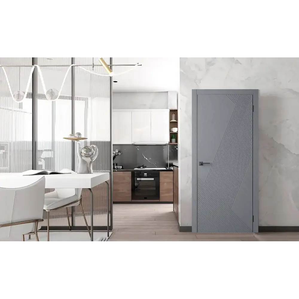 Фото 3 Комплект межкомнатной двери Двери регионов Дюна 1 Мистраль глухая 200x70см ПВХ цвет мистраль с коробом и наличниками Фото 3 Комплект межкомнатной двери Двери регионов Дюна 1 Мистраль глухая 200x70см ПВХ цвет мистраль с коробом и наличниками